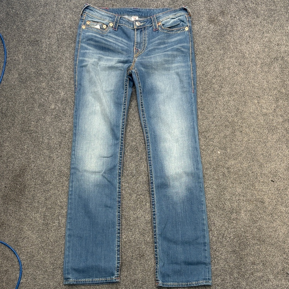True Religion Light Blue Straight Leg Jeans